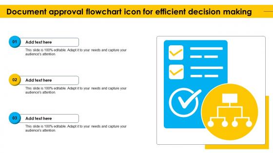 Document Approval Flowchart Icon For Efficient Decision Making