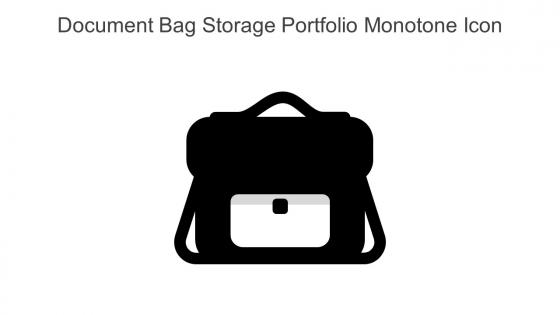 Document Bag Storage Portfolio Monotone Icon In Powerpoint Pptx Png And Editable Eps Format