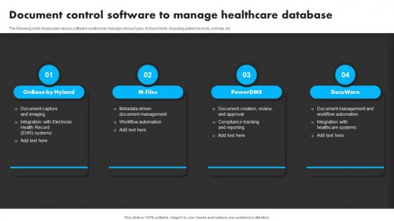 Document Control Software To Manage Healthcare Database