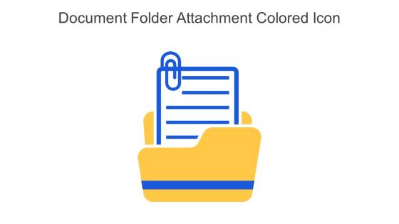 Document Folder Attachment Colored Icon In Powerpoint Pptx Png And Editable Eps Format