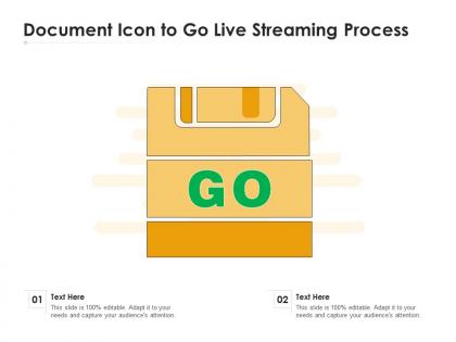 Document icon to go live streaming process