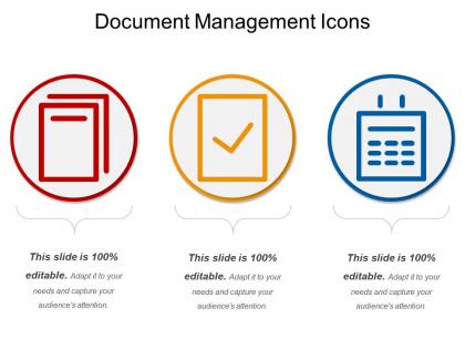 Document management icons ppt sample