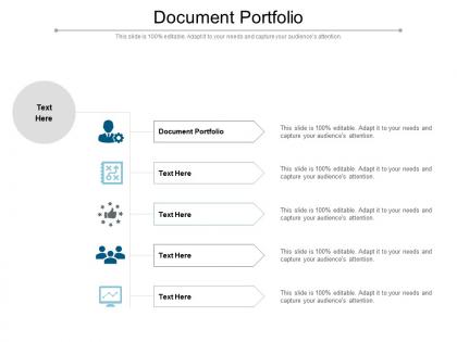 Document portfolio ppt powerpoint presentation infographics deck cpb