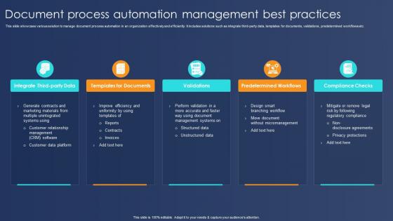 Document Process Automation Management Best Practices