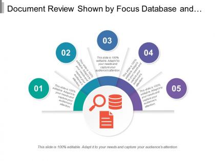 Document review shown by focus database and document image