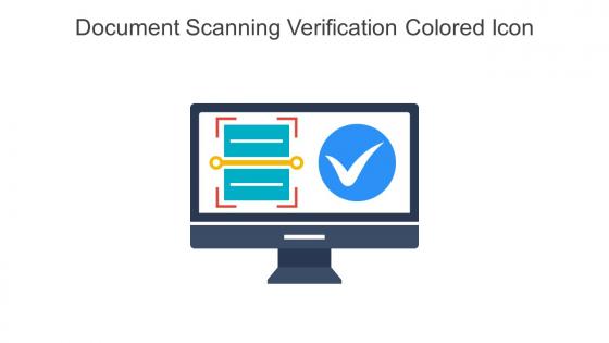 Document Scanning Verification Colored Icon In Powerpoint Pptx Png And Editable Eps Format