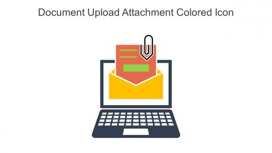 Document Upload Attachment Colored Icon In Powerpoint Pptx Png And Editable Eps Format