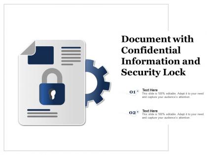 Document with confidential information and security lock