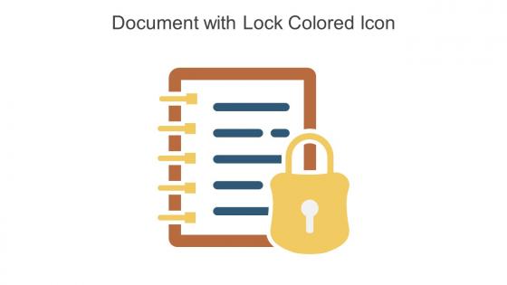 Document With Lock Colored Icon In Powerpoint Pptx Png And Editable Eps Format