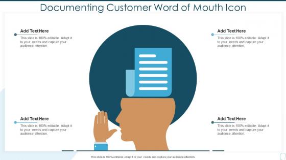 Documenting customer word of mouth icon