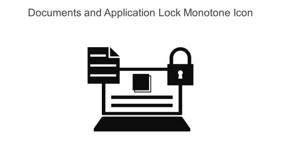 Documents And Application Lock Monotone Icon In Powerpoint Pptx Png And Editable Eps Format