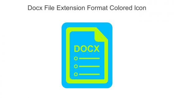Docx File Extension Format Colored Icon In Powerpoint Pptx Png And Editable Eps Format