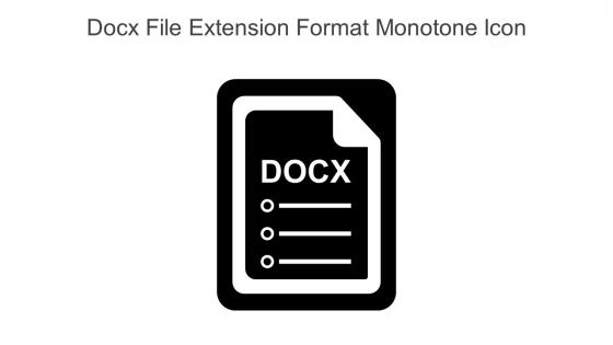 Docx File Extension Format Monotone Icon In Powerpoint Pptx Png And Editable Eps Format