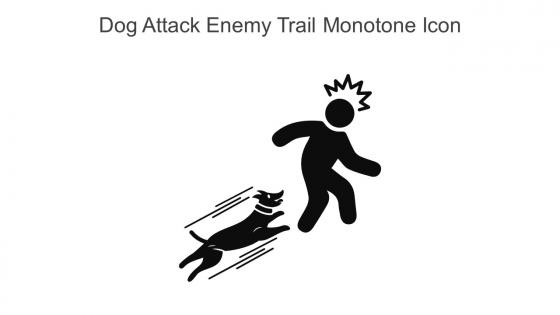 Dog Attack Enemy Trail Monotone Icon In Powerpoint Pptx Png And Editable Eps Format