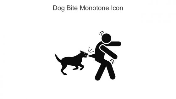 Dog Bite Monotone Icon In Powerpoint Pptx Png And Editable Eps Format
