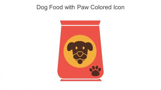 Dog Food With Paw Colored Icon In Powerpoint Pptx Png And Editable Eps Format