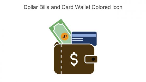 Dollar Bills And Card Wallet Colored Icon In Powerpoint Pptx Png And Editable Eps Format