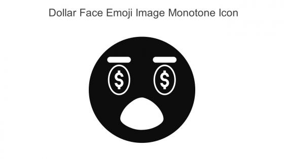 Dollar Face Emoji Image Monotone Icon In Powerpoint Pptx Png And Editable Eps Format