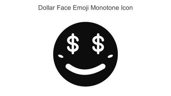 Dollar Face Emoji Monotone Icon In Powerpoint Pptx Png And Editable Eps Format
