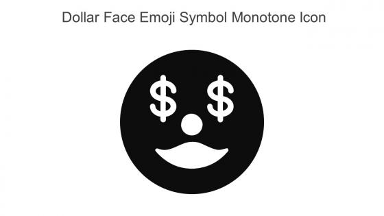 Dollar Face Emoji Symbol Monotone Icon In Powerpoint Pptx Png And Editable Eps Format