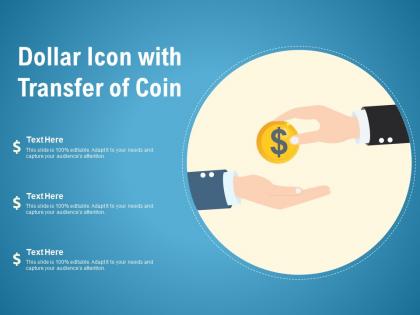 Dollar icon with transfer of coin