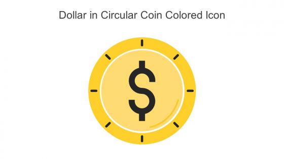 Dollar In Circular Coin Colored Icon In Powerpoint Pptx Png And Editable Eps Format