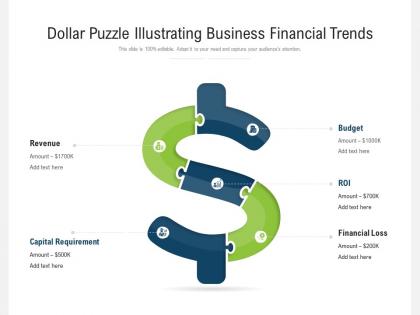 Dollar puzzle illustrating business financial trends