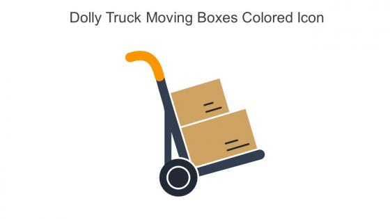 Dolly Truck Moving Boxes Colored Icon In Powerpoint Pptx Png And Editable Eps Format