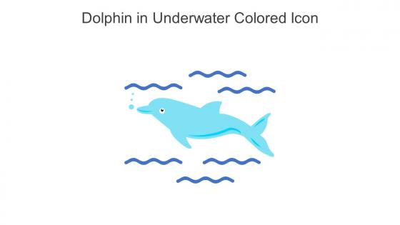 Dolphin In Underwater Colored Icon In Powerpoint Pptx Png And Editable Eps Format