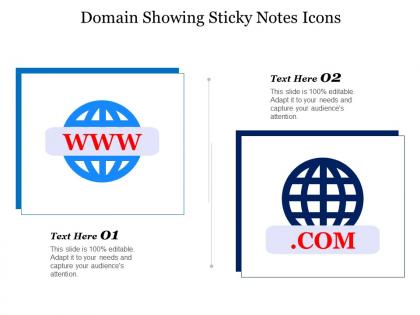 Domain showing sticky notes icons