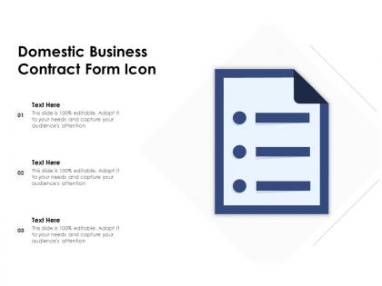 Domestic business contract form icon