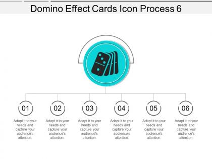 Domino effect cards icon process 6