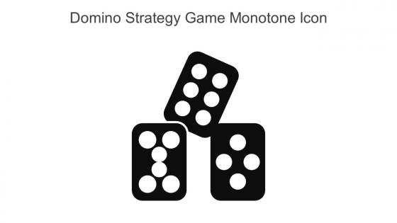 Domino Strategy Game Monotone Icon In Powerpoint Pptx Png And Editable Eps Format