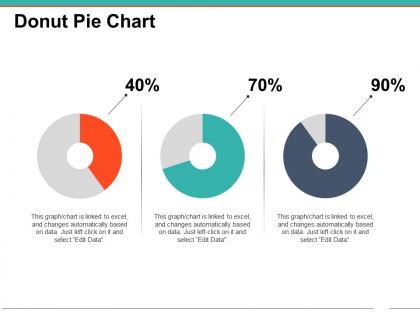 Donut pie chart powerpoint slide clipart