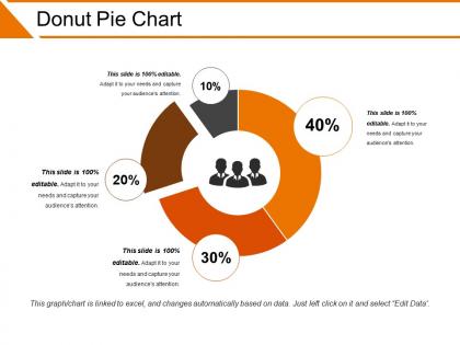 Donut pie chart powerpoint slide deck template