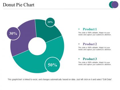 Donut pie chart ppt slides