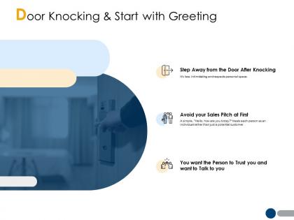 Door knocking and start with greeting a206 ppt powerpoint presentation file deck