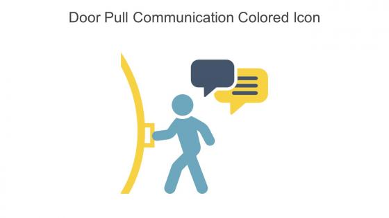 Door Pull Communication Colored Icon In Powerpoint Pptx Png And Editable Eps Format