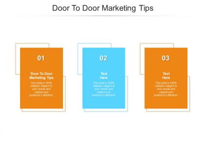 Door to door marketing tips ppt powerpoint presentation outline maker cpb