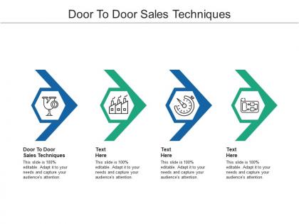 Door to door sales techniques ppt powerpoint presentation portfolio example file cpb