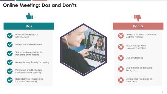 Dos And Donts Of Online Meeting Training Ppt
