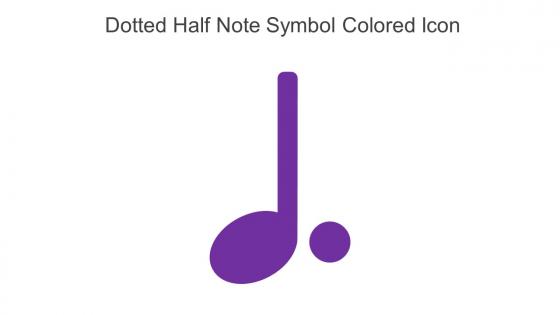 Dotted Half Note Symbol Colored Icon In Powerpoint Pptx Png And Editable Eps Format