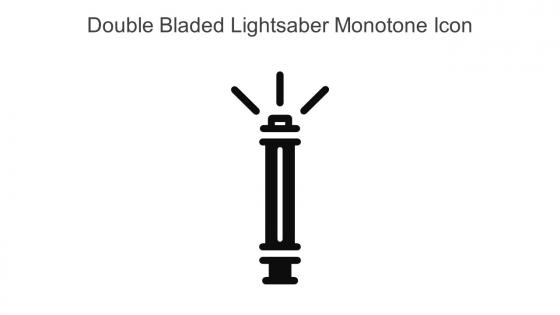 Double Bladed Lightsaber Monotone Icon In Powerpoint Pptx Png And Editable Eps Format