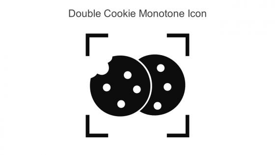 Double Cookie Monotone Icon In Powerpoint Pptx Png And Editable Eps Format