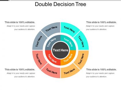 Double decision tree ppt infographic template