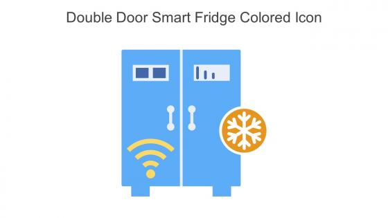 Double Door Smart Fridge Colored Icon In Powerpoint Pptx Png And Editable Eps Format