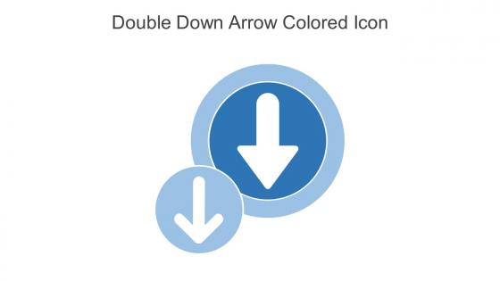 Double Down Arrow Colored Icon In Powerpoint Pptx Png And Editable Eps Format