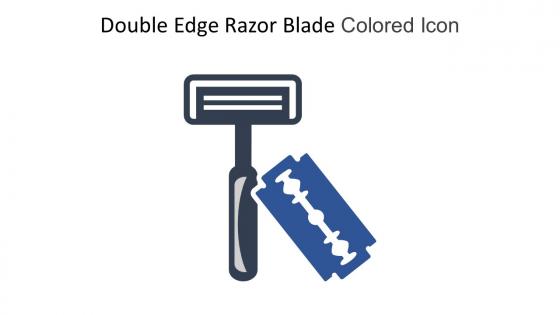 Double Edge Razor Blade Colored Icon In Powerpoint Pptx Png And Editable Eps Format
