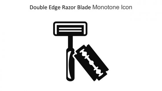Double Edge Razor Blade Monotone Icon In Powerpoint Pptx Png And Editable Eps Format