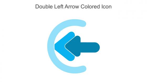 Double Left Arrow Colored Icon In Powerpoint Pptx Png And Editable Eps Format